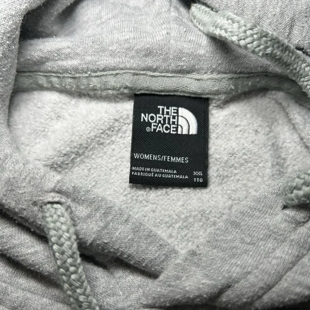 The North Face Gray Half Dome Pullover Hoodie featuring a black logo, Size XXL
